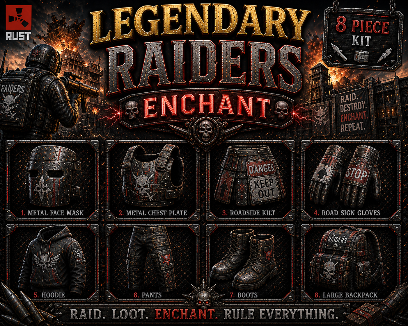 RAIDERS  - Legendary Enchanted Set