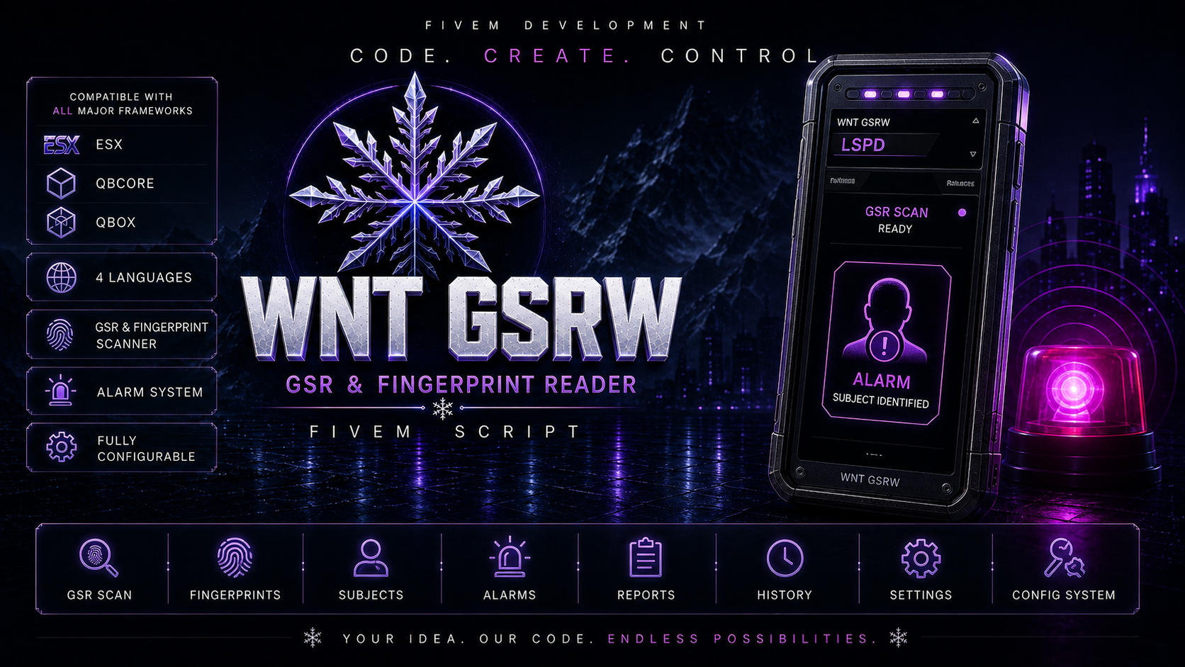 WNT GSRW | Advanced GSR & Fingerprint Reader System | ESX / QBCore / Qbox FREE!!
