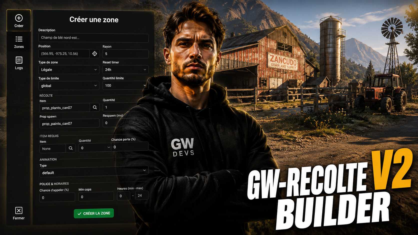 Récolte Builder - open source