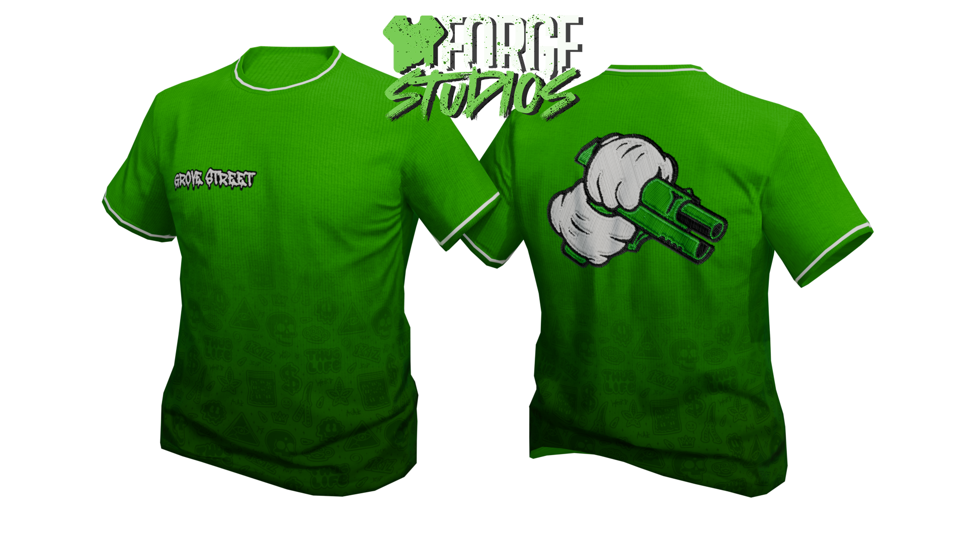 Grove Street FiveM Clothing Packs (Faction) Pack — outfit preview 2