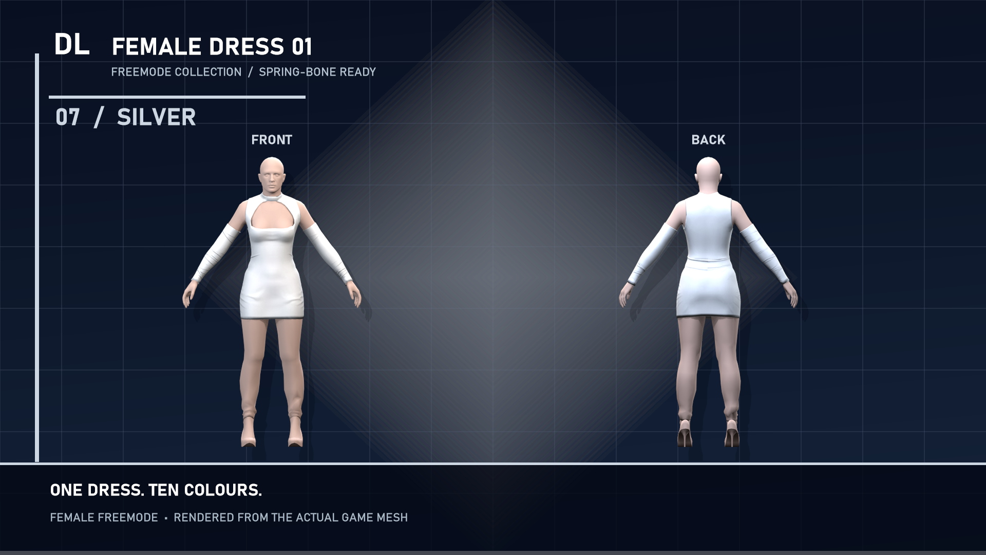 Animated Dress | 10 Color Variants & Breast Physics |