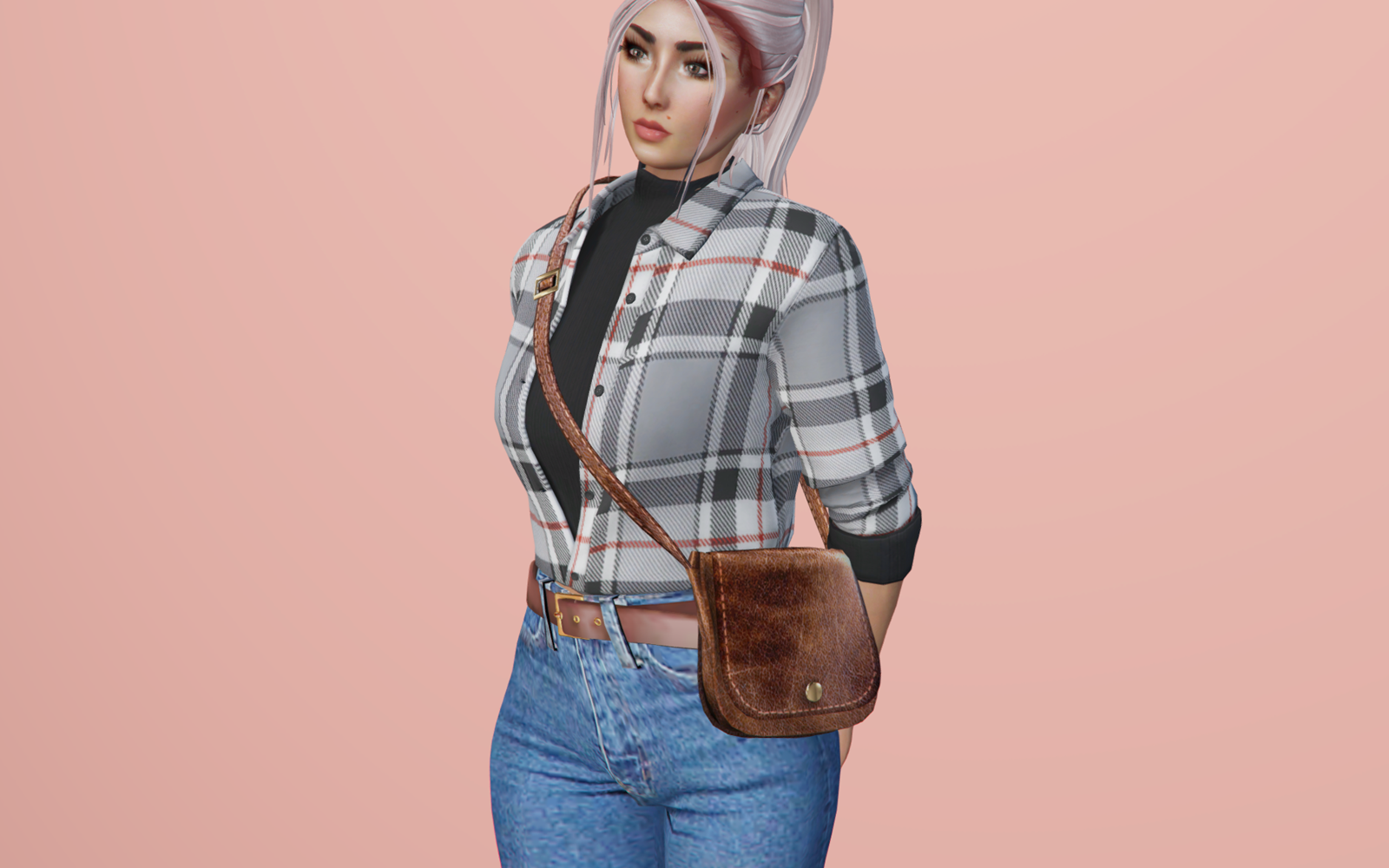 #001 Leather Crossbody Bag