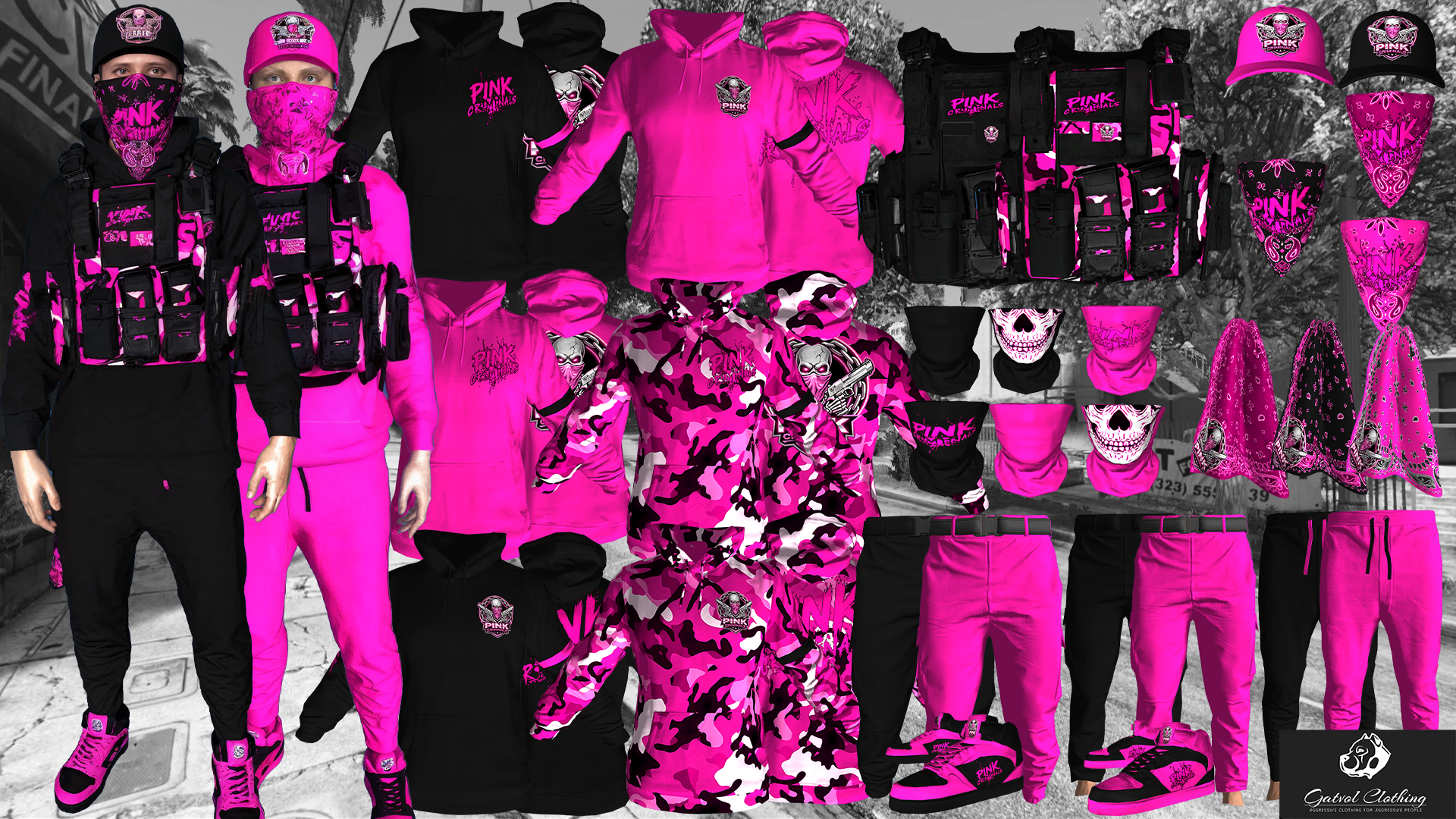Pink Hoodies 2 [Male & Female]