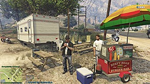 Grapeseed Burger Stand & Sitting Area with Trees