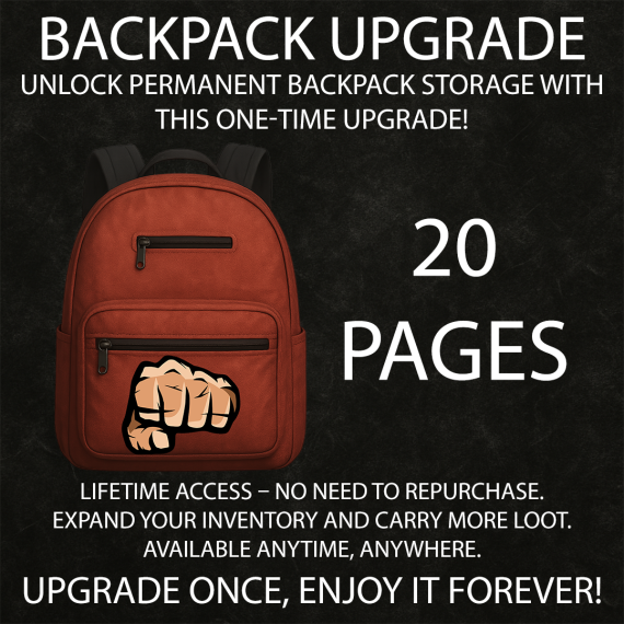 Backpack Upgrade 20 Pages