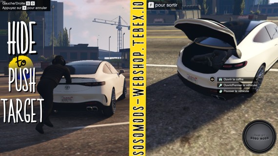 HIDE TRUNK AND PUSH CAR