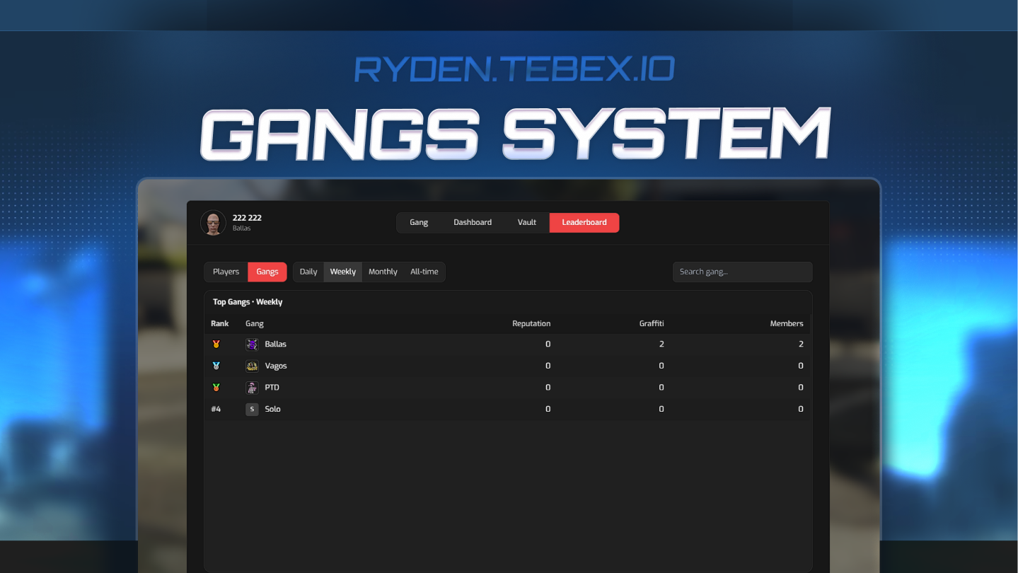 [Gangs System]qbcore qbox ox{ESCROW}