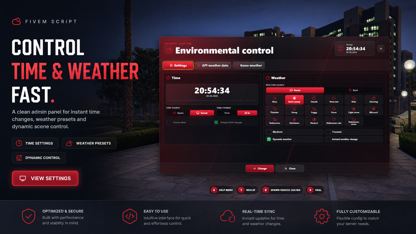 Environmental Control — FiveM Weather & Time System
