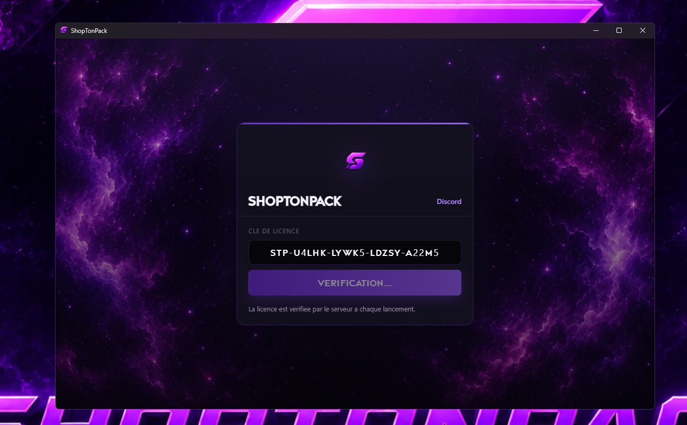 🔑 Licence ShoptonPack 7 jours