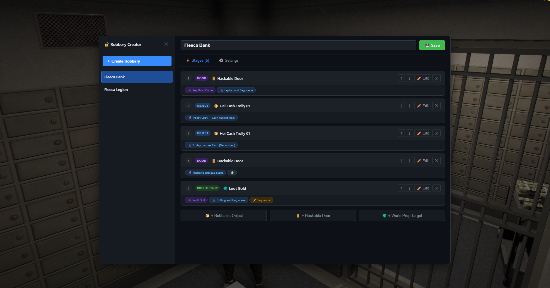[Advanced Robbery Creator] ESX QBCore QBOX {ESCROW}