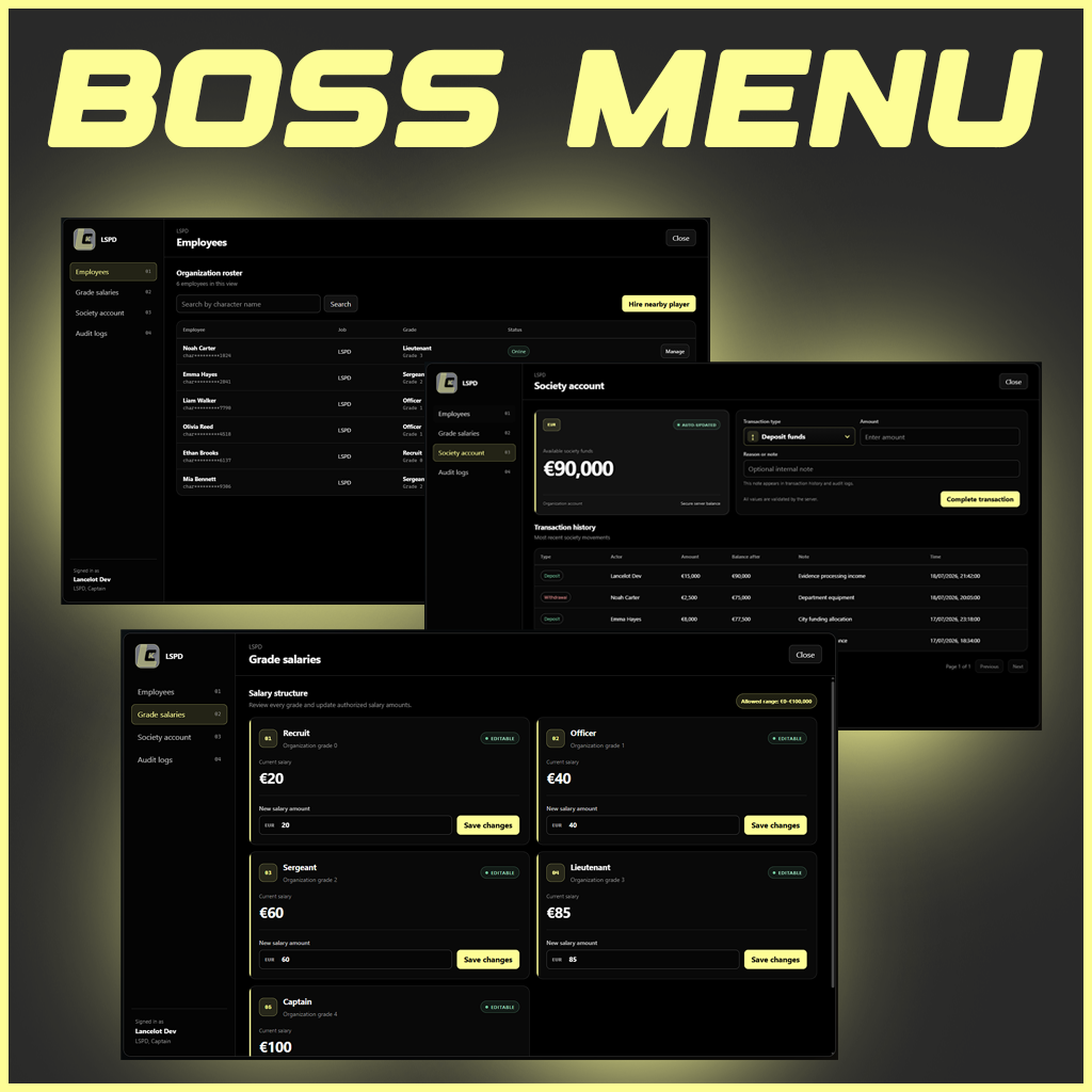 LCK Bossmenu