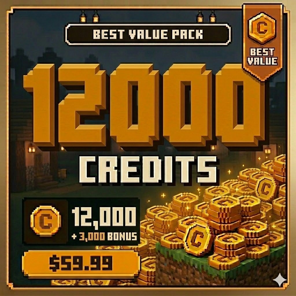 Best Value Pack - 12,000 Credits (+3,000 Bonus)