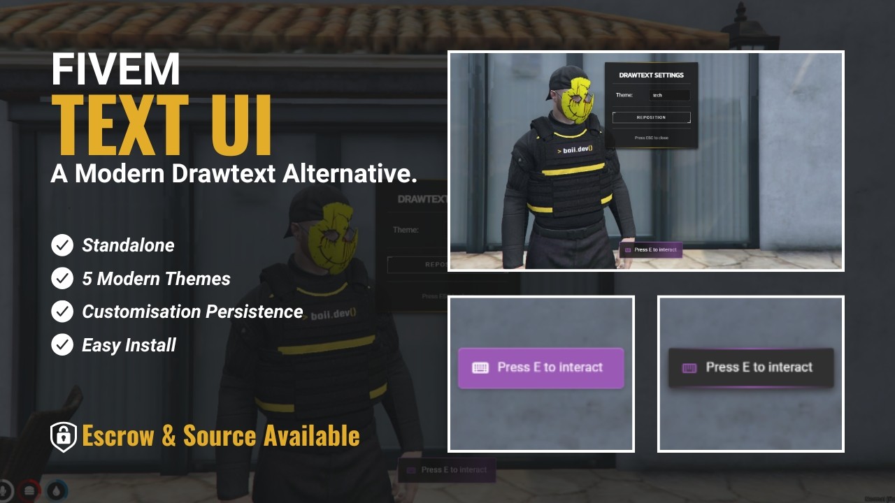 Text UI (Escrow)