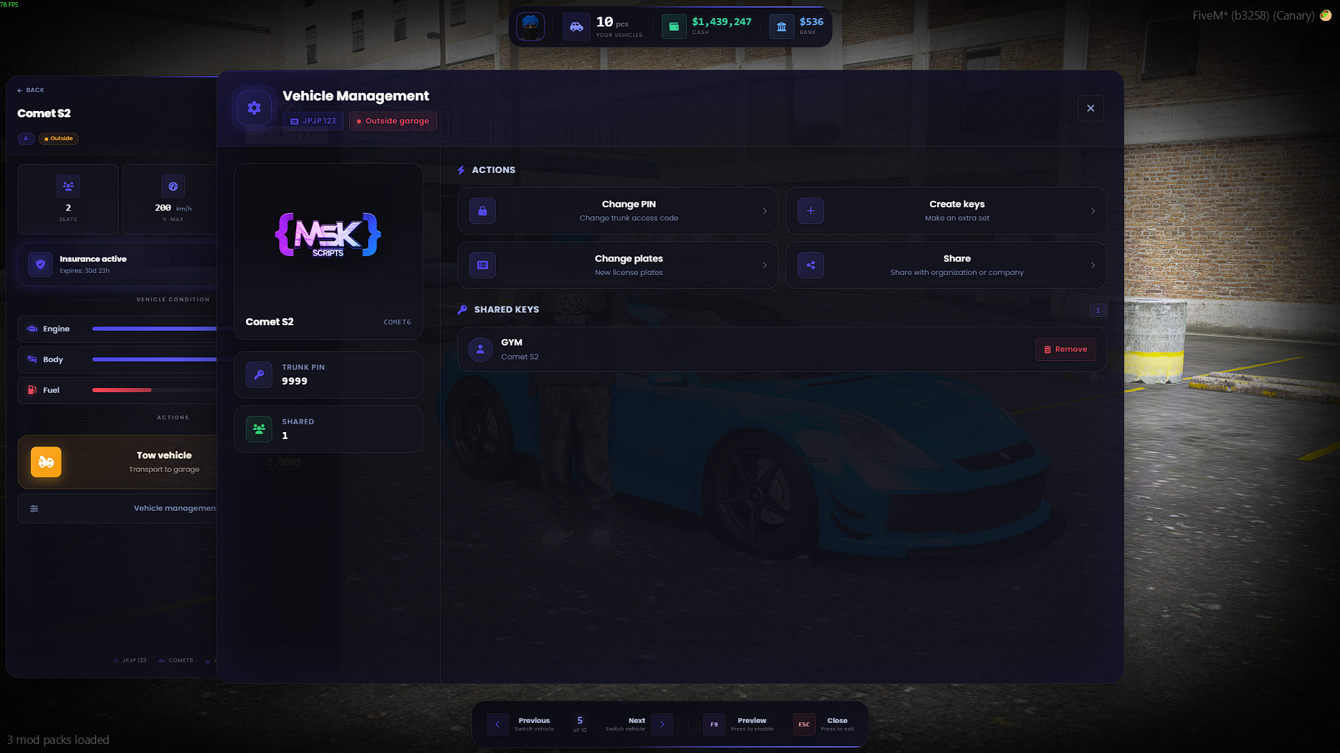 Garages System Source Code [ESX, QB, QBOX, STANDALONE]