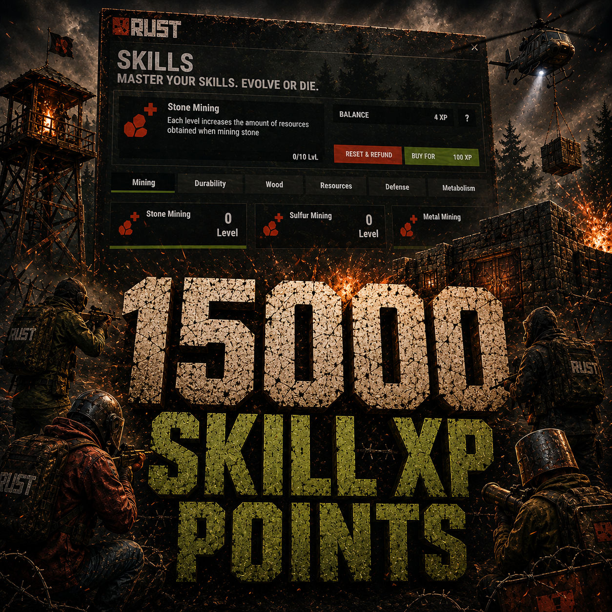 15,000 SKILL XP POINT BOOST