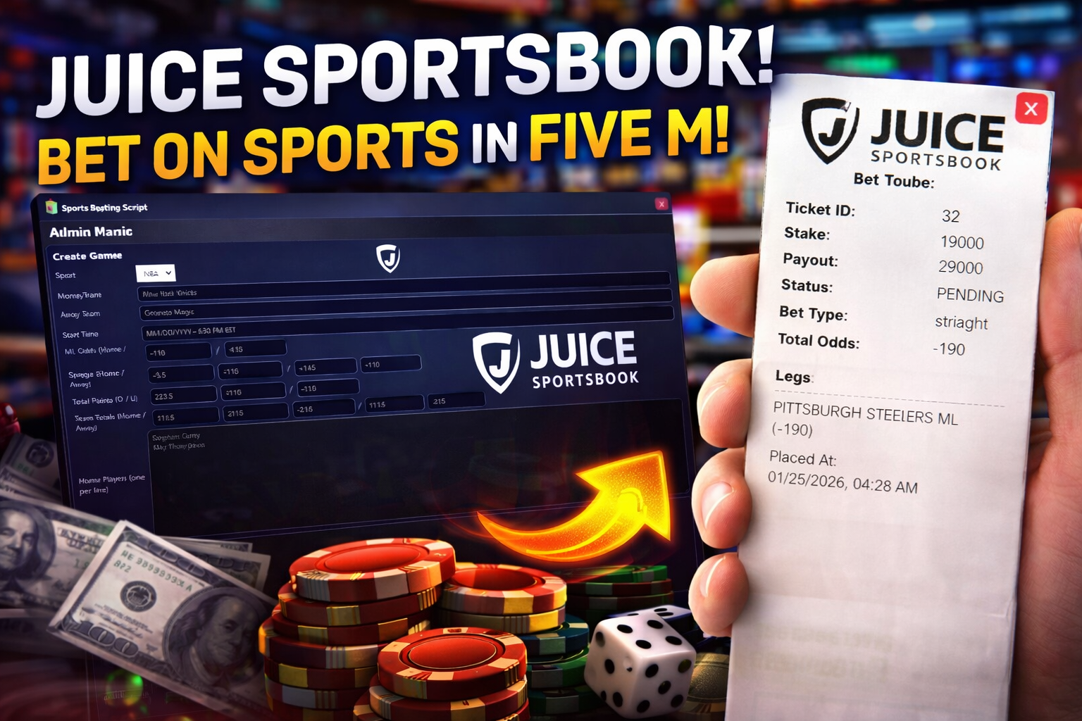 🧃 Juice Sportsbook (ESX, QB QBX)
