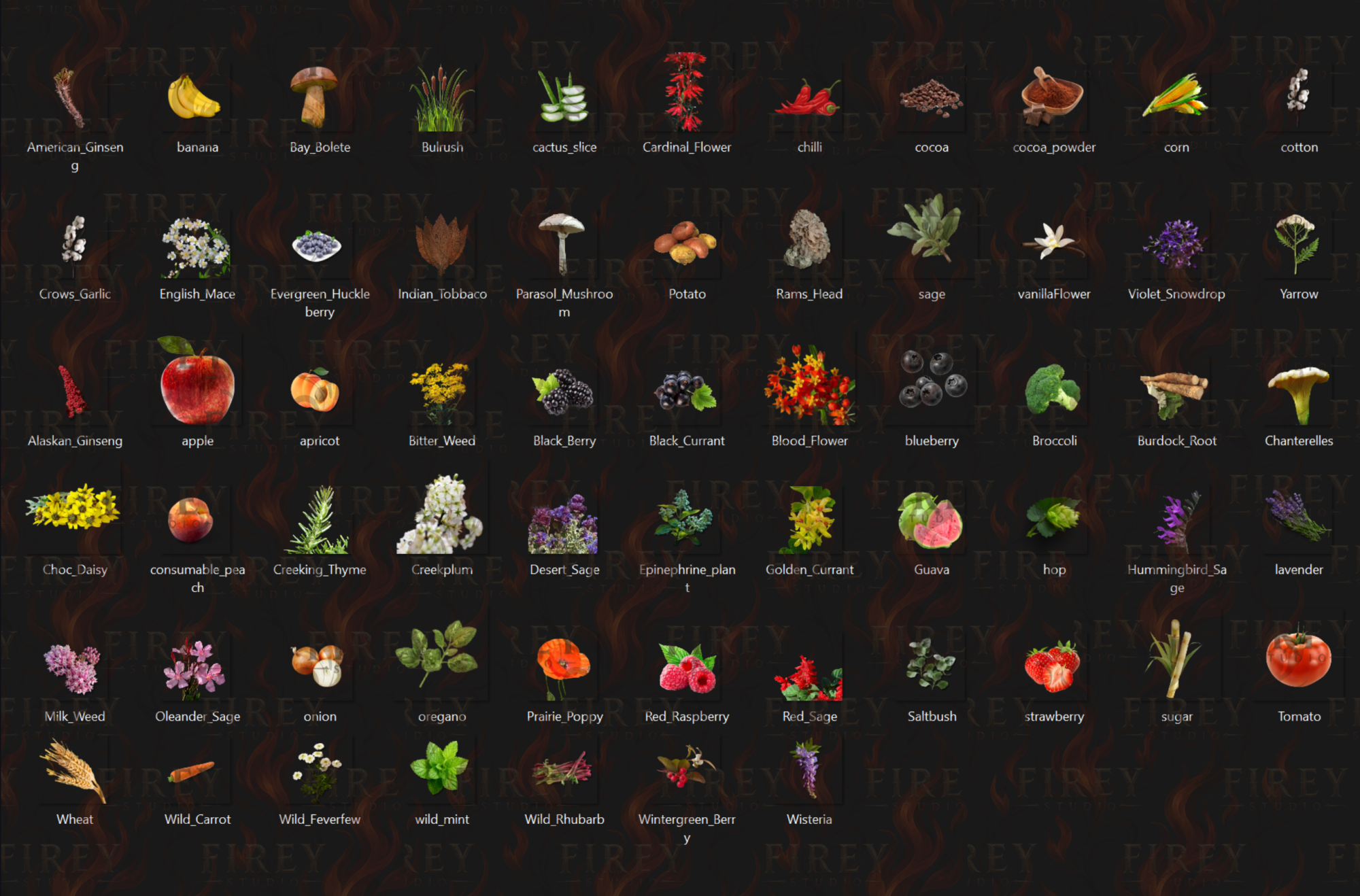 Crops & Herbs Icons