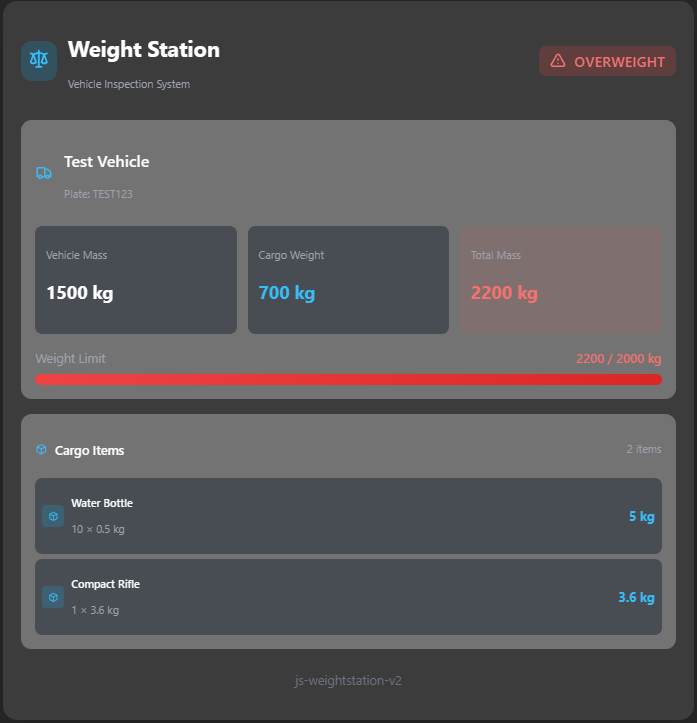 [ESX/QB] Vehicle Weigh Station V2