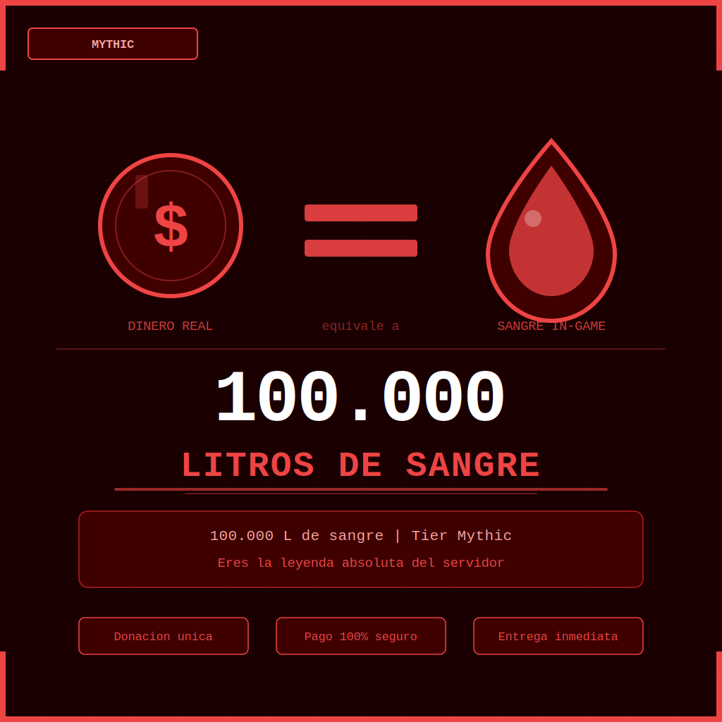 🩸 Transferencia Internacional de Sangre - 100,000 Litros