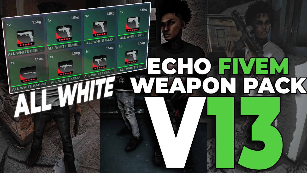 Echo Weapon Pack V13 | All White Themed