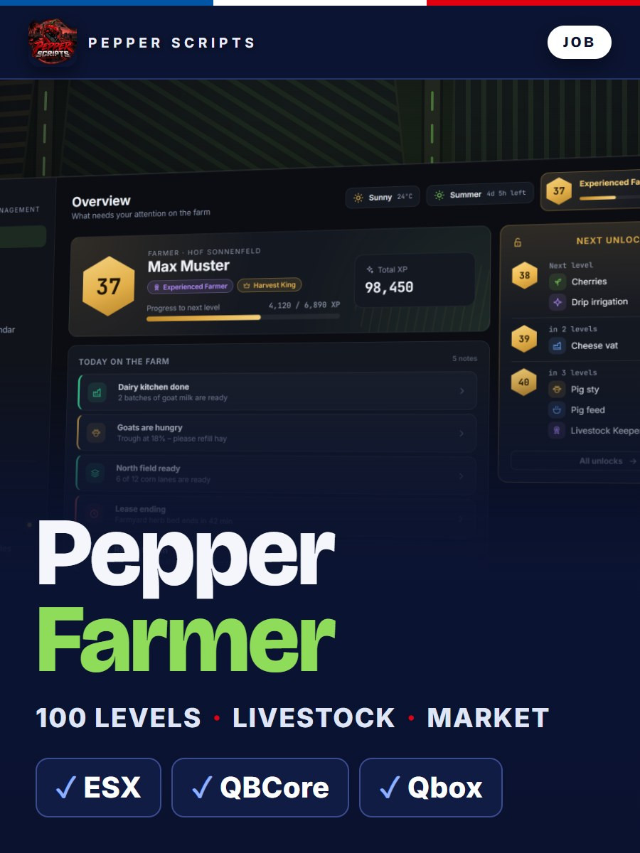 Pepper Farmer – FiveM Farming Job Script