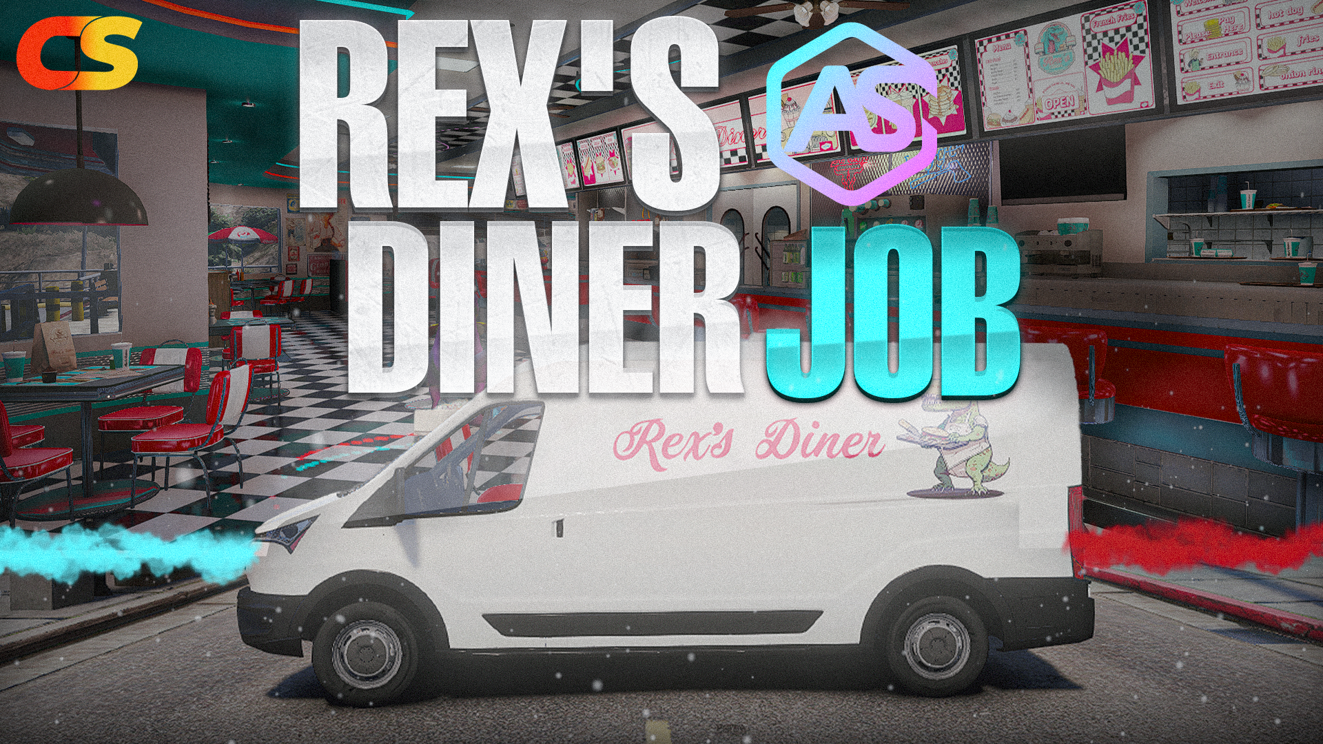 [REX'S DINER JOB] QBCORE QBOX ESX { SCRIPT}