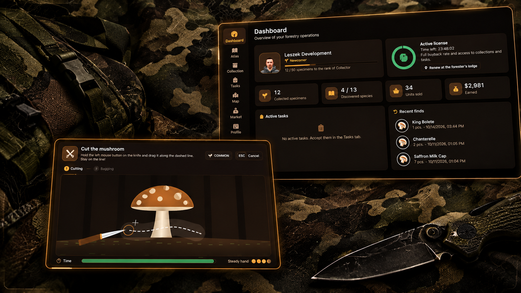 Podgląd: Mushroom Picker + Tablet