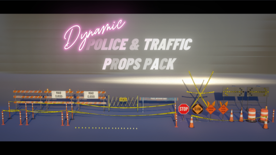 Dynamic police & traffic props pack