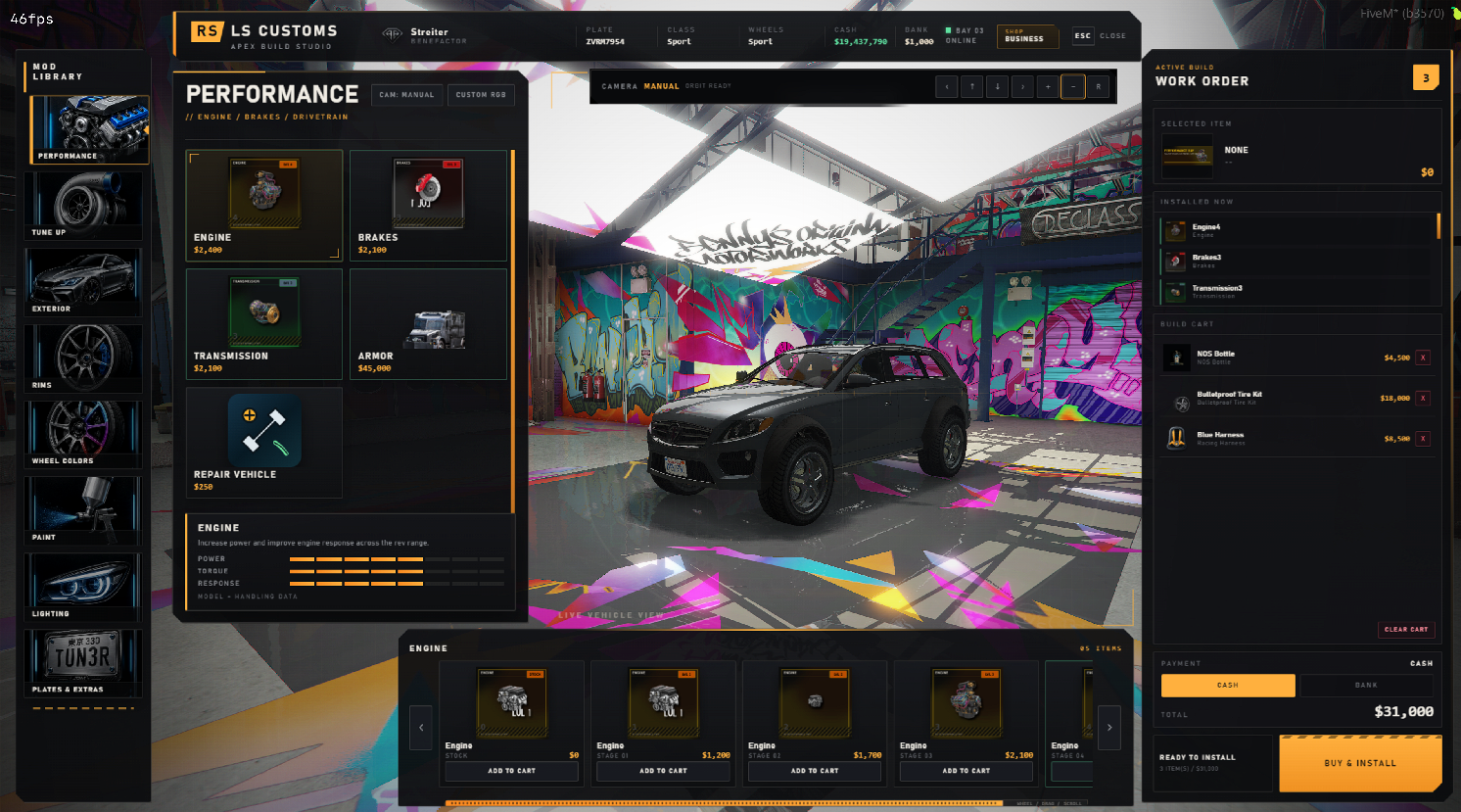 LS Customs OPEN SOURCE Tuner Shop, Mods, Chameleon colors, 400+ rims