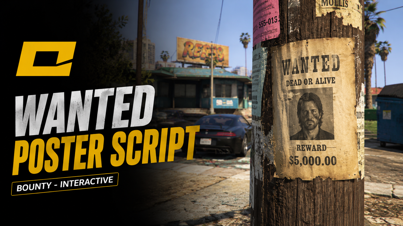 Fivem Advanced Interactive Wanted Poster Script | POSTER | QBCore & ESX Bounty System