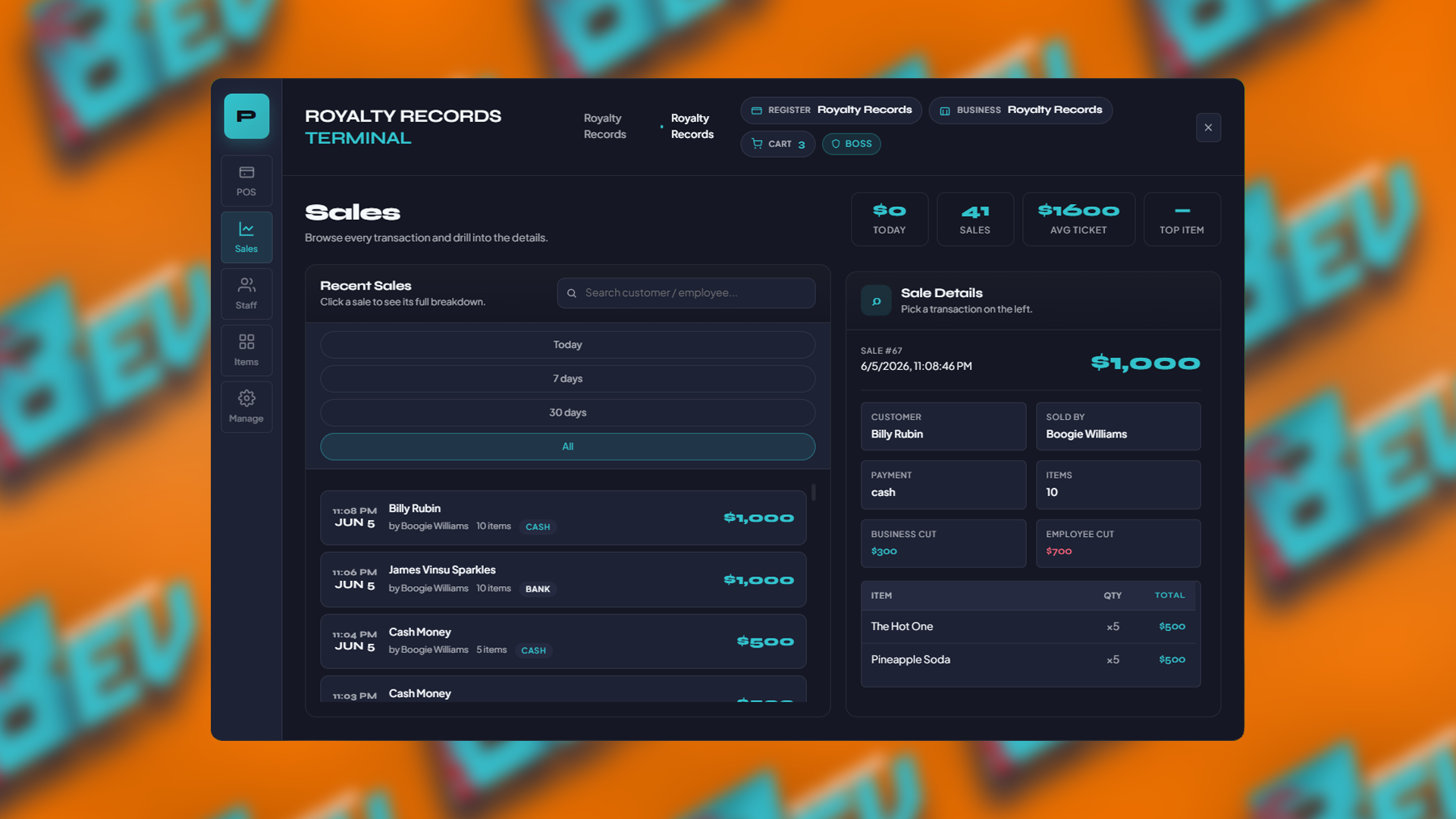 Bev Studios | POS System