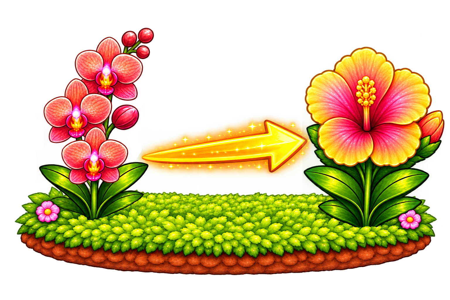 Orchid -> Hibiscus
