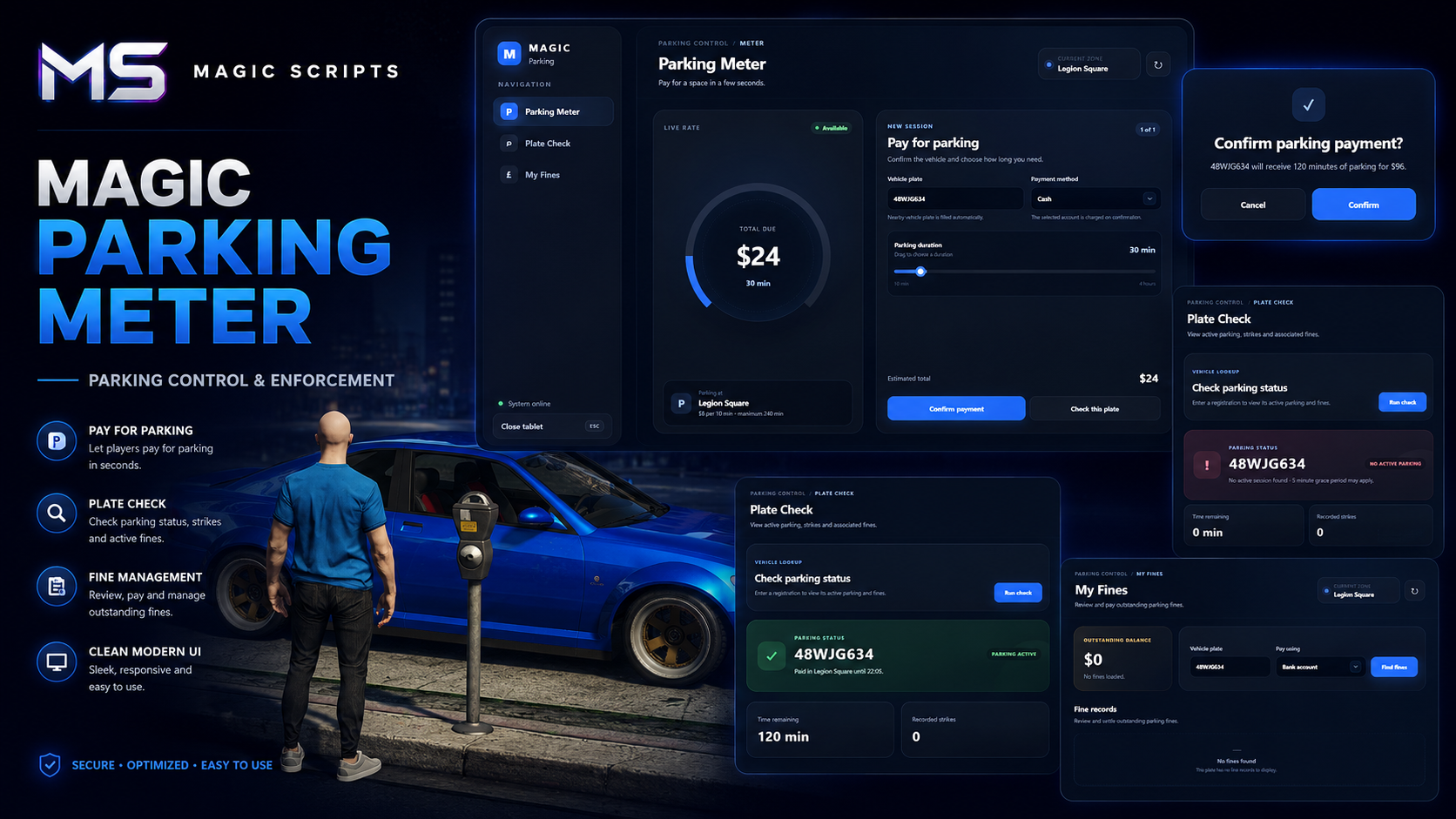 Magic Parking Meter – FiveM Parking & Enforcement System