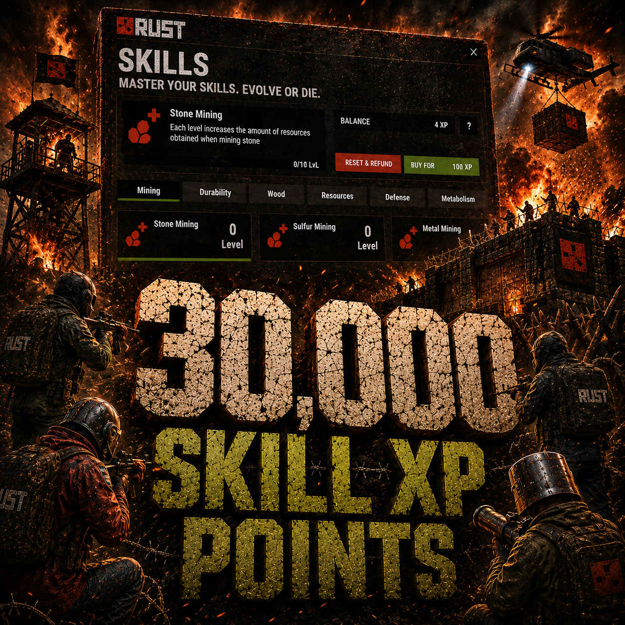 30,000 SKILL XP POINT BOOST