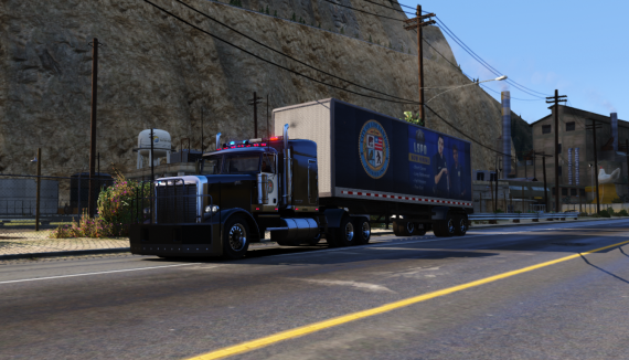 JoBuilt Phantom & Trailer - LSPD Semi Unit