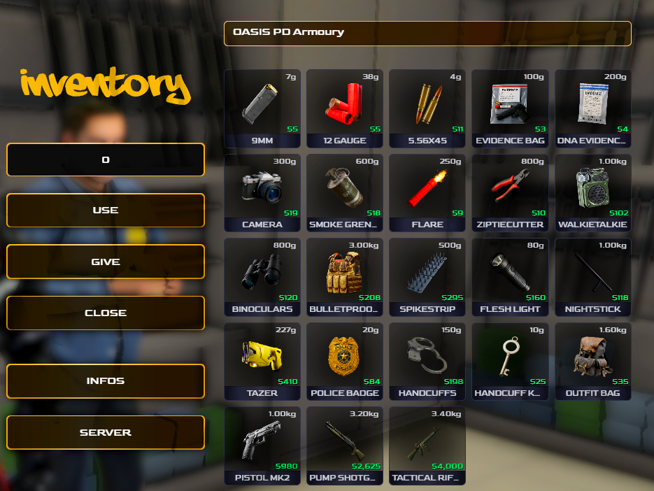QBOX,QBCORE,ESX - 3D OPTIMIZED INVENTORY PICTURES - CUSTOM UPDATES