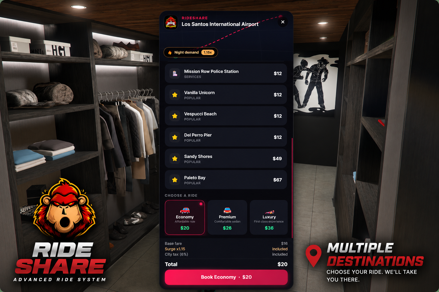 NPC Ride-Hailing / Taxi System for FiveM (QBCore / Qbox / ESX)