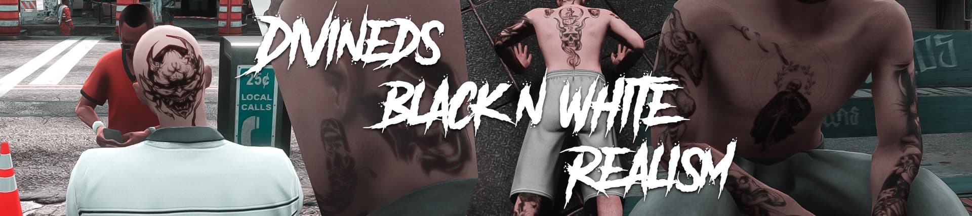 44 Black and White Realistic Illustrated Tattoos [ADDON]