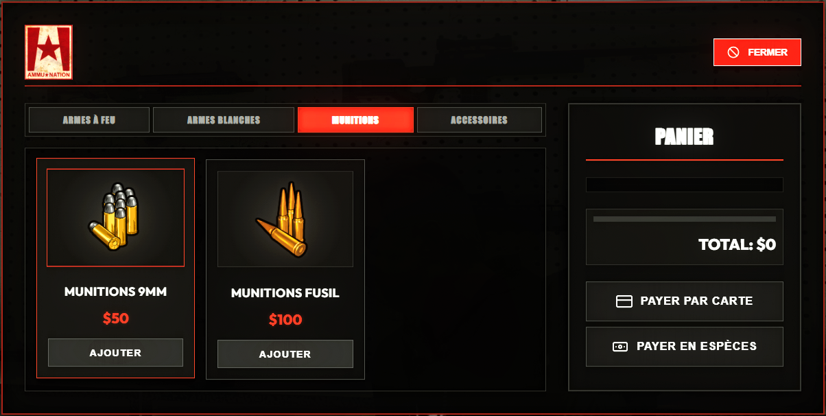 AmmuNation UI