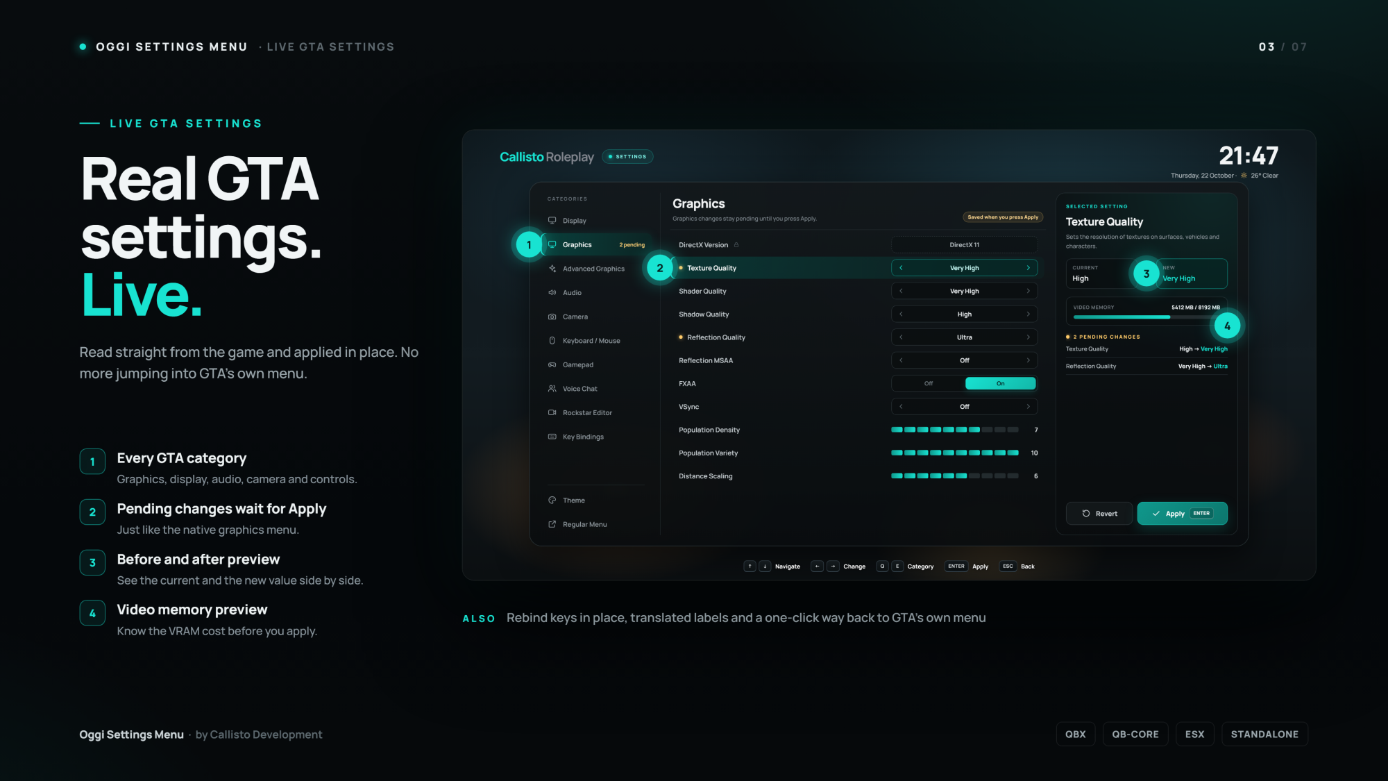 FiveM Settings Menu Script | GTA V Settings Menu Redesign | Qb-Core QBx & ESX & Standalone