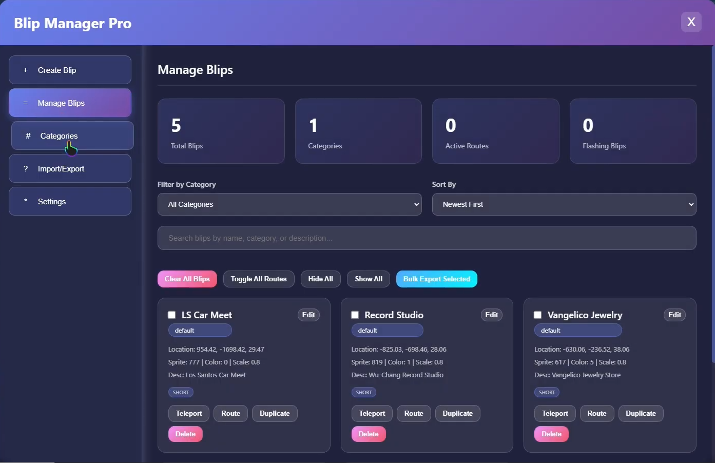 Blip Manager Pro