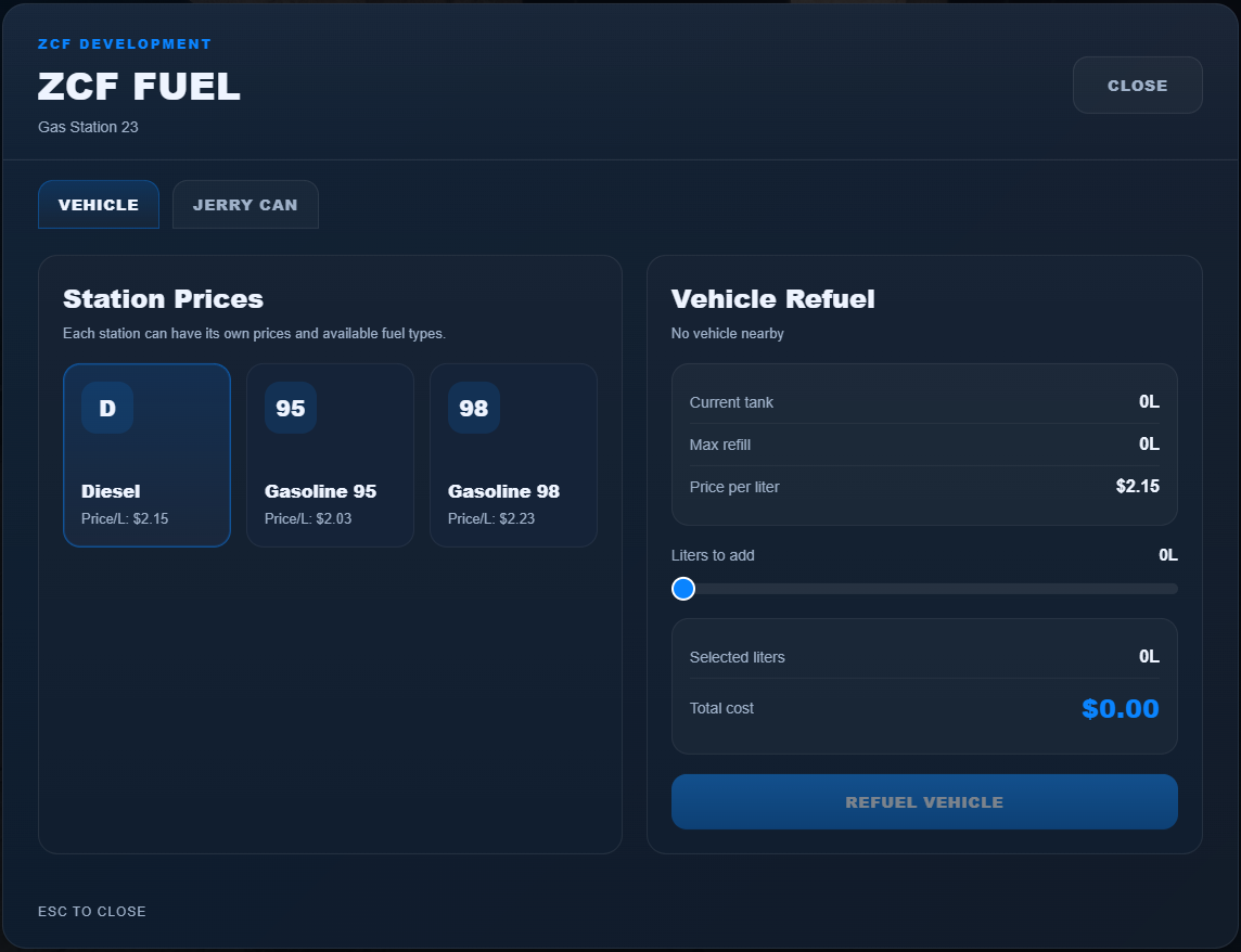 zcf_fuel - Advanced Fuel System