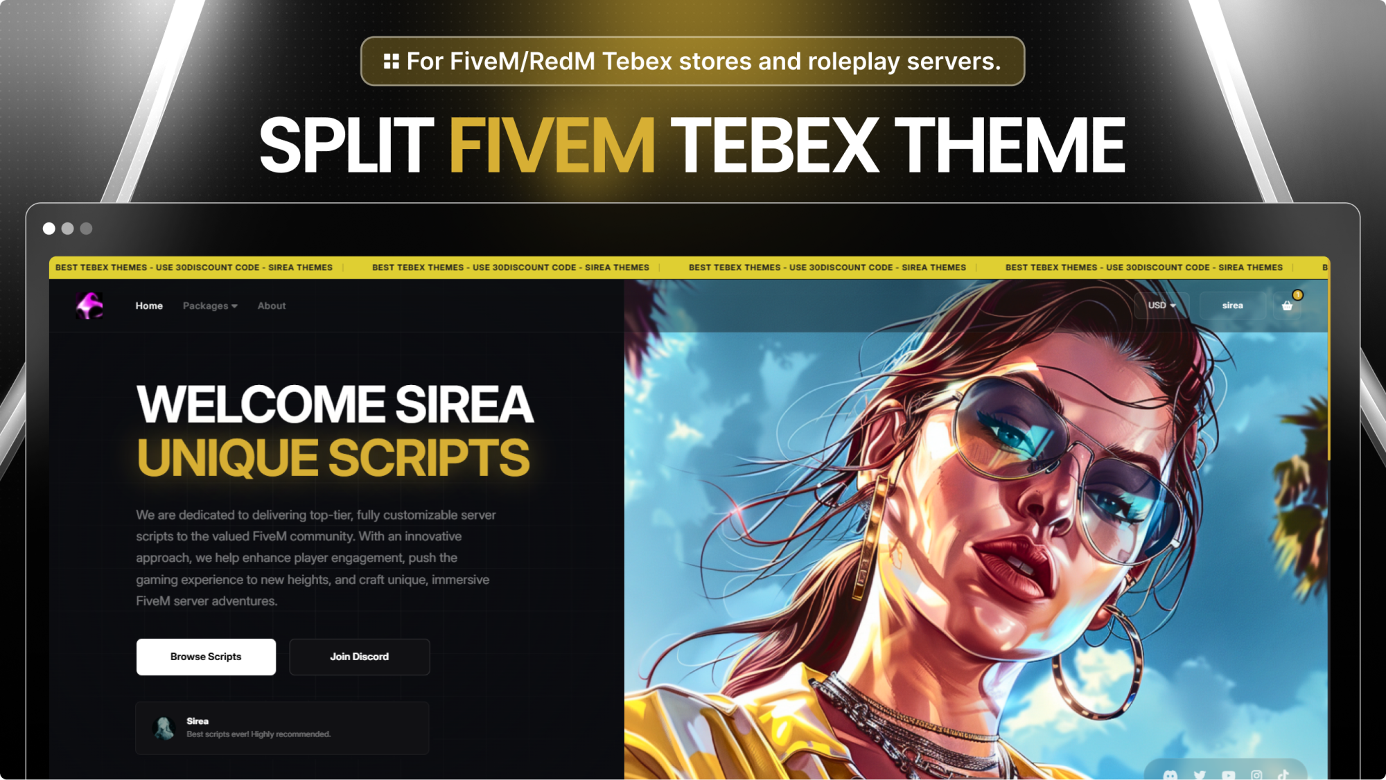 SPLIT | Tebex Theme Template