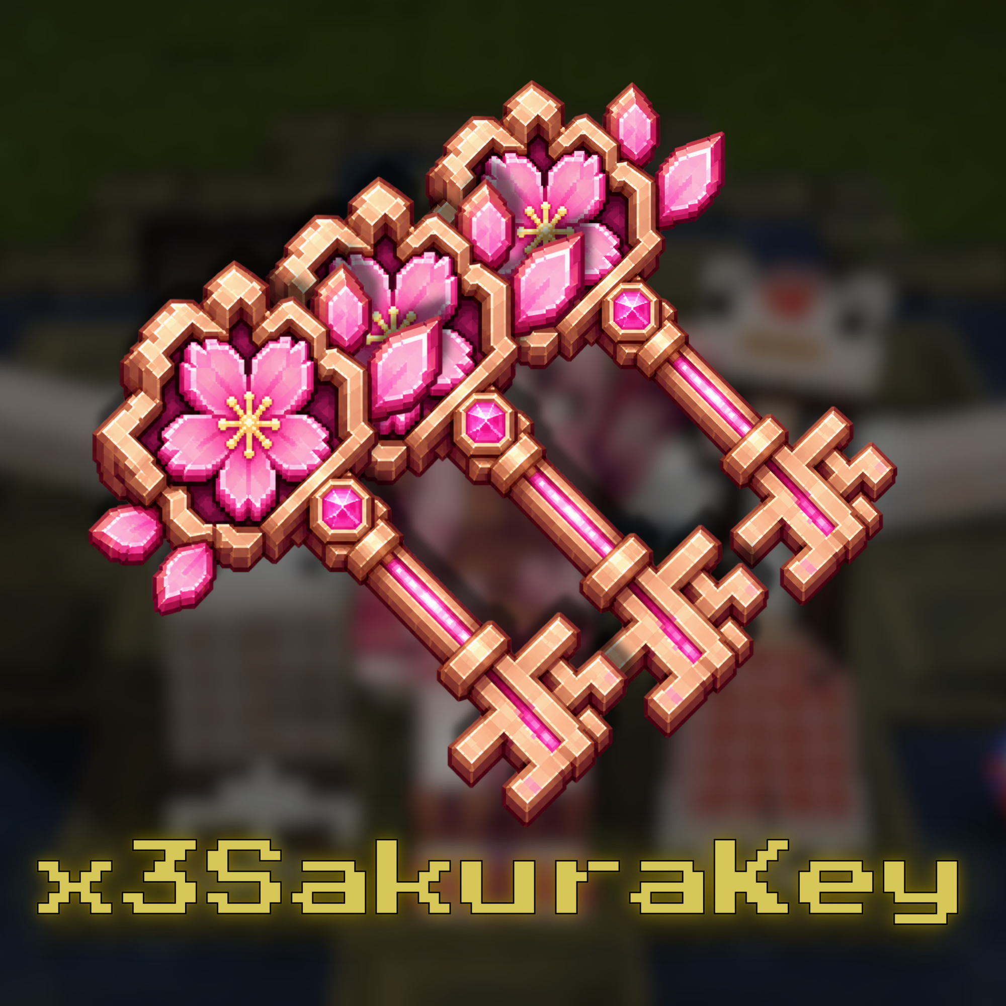 3x Sakura Key