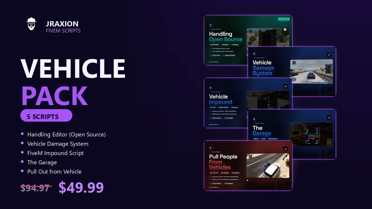 FiveM Vehicle Pack (5 Scripts)