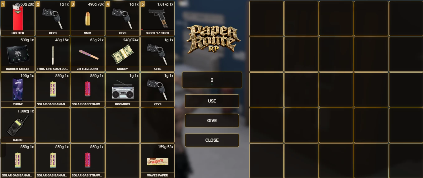 Sleezy Development • Advanced OX Inventory Redesign 🐂(ESX, QBCore &  Qbox)