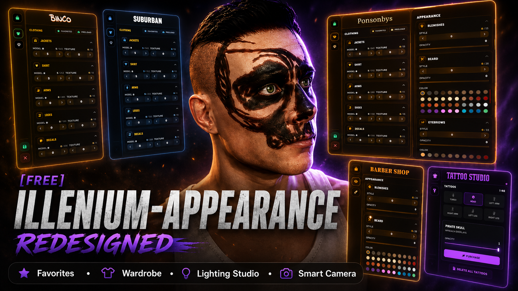 illenium-appearance | Redesigned UI FiveM Script