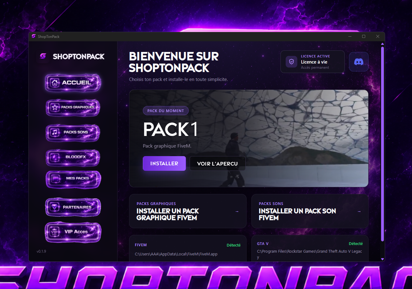 🔑 Licence ShoptonPack 7 jours