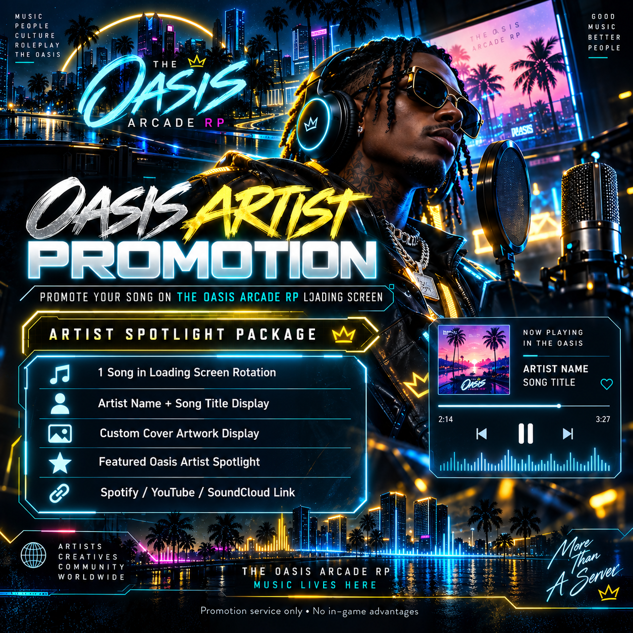 🎵 Oasis Artist Promotion — R95 / Month