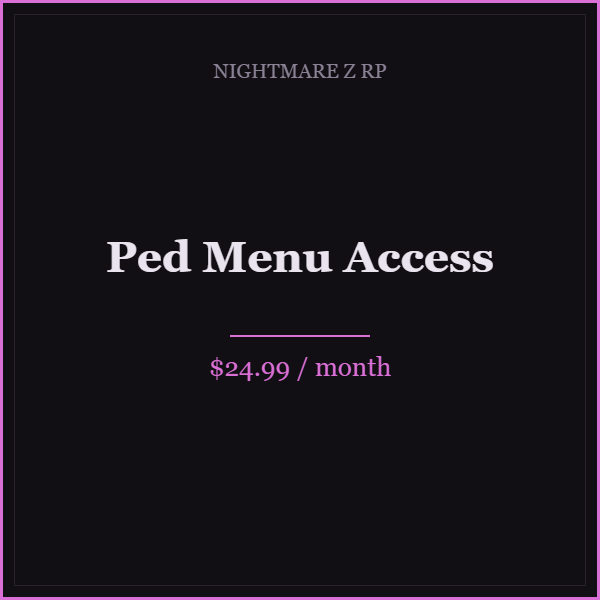 Ped Menu Access
